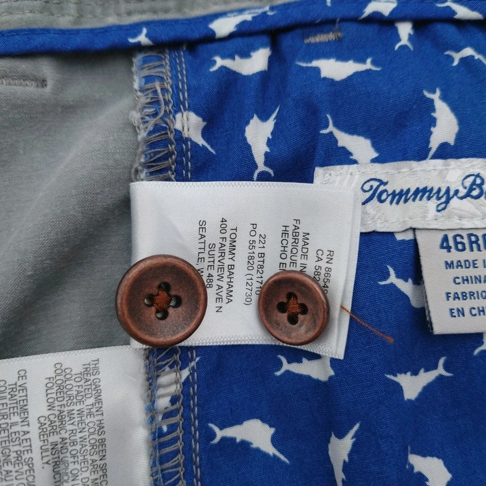 Tommy Bahama Washed Chino Cargo Shorts Mens 46 Cotton Tencel Spandex Gray
